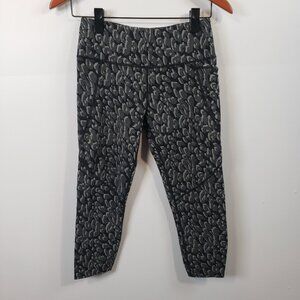 weaty Betty Womens The Power Leopard 7/8 Length Workout Leggings Size S /B22